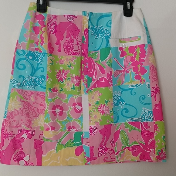 EUC Lilly Pulitzer patchwork skirt sz 6. - Picture 2 of 6